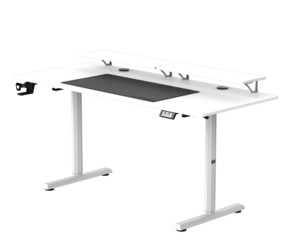 Biurko gamingowe Ultradesk HIGHLANDER XXL Elektryczna regulacja Białe